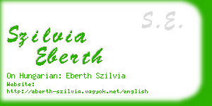 szilvia eberth business card